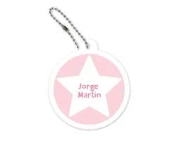 Llavero Redondo Mochila Rosa Estrella