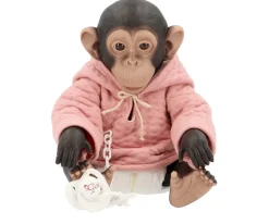 Lola La Chimpancé Reborn con Sudadera Rosa Palo