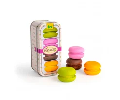 Macarons en Lata de Madera