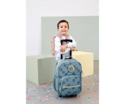 Maleta Infantil Pattern Party Blue / Green