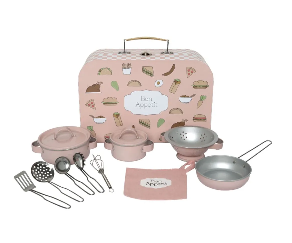 Maletín Accesorios Cocina Rosa