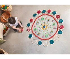 Mandala Pequeñas Monedas Azules