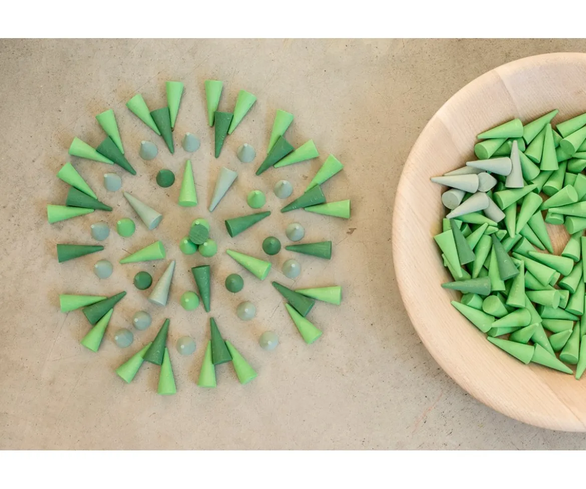 Mandala Pequeños Conos Verdes