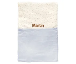 Manta Coralina Flor Azul