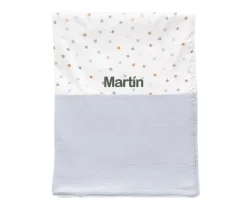 Manta Coralina Little Stars Blue Personalizable