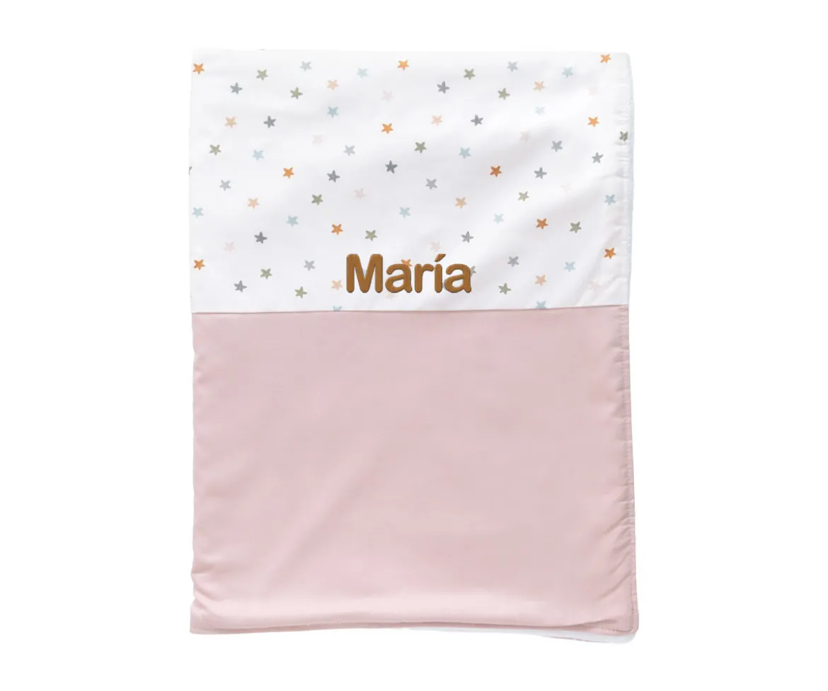 Manta Coralina Little Stars Pink Personalizable