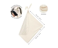 Manta de Peluche Conejito Crema