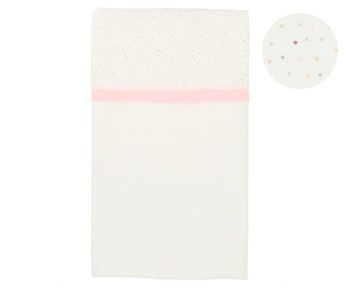 Manta Rainbow Dots Rosa Personalizable