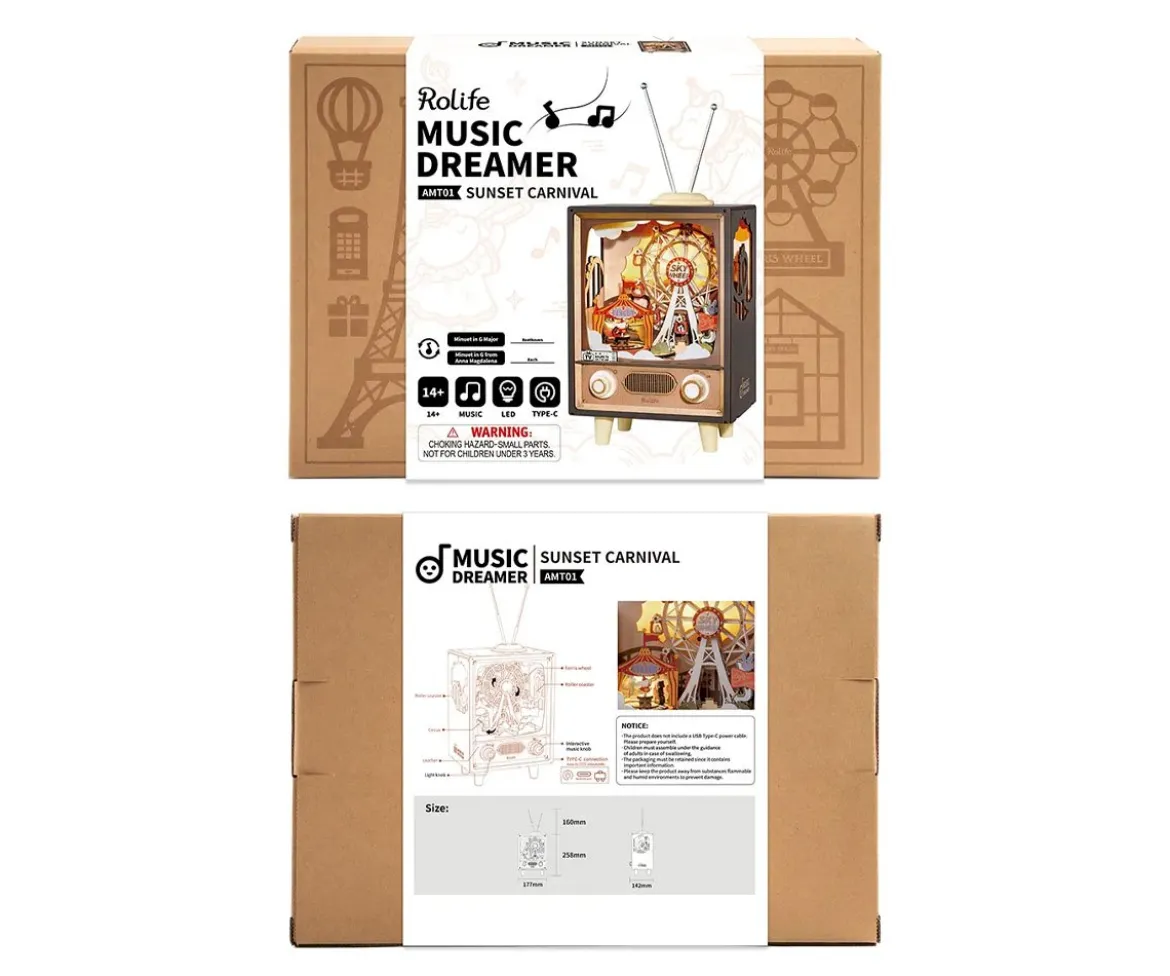 Maqueta a Escala Caja de Música Sunset Carnival