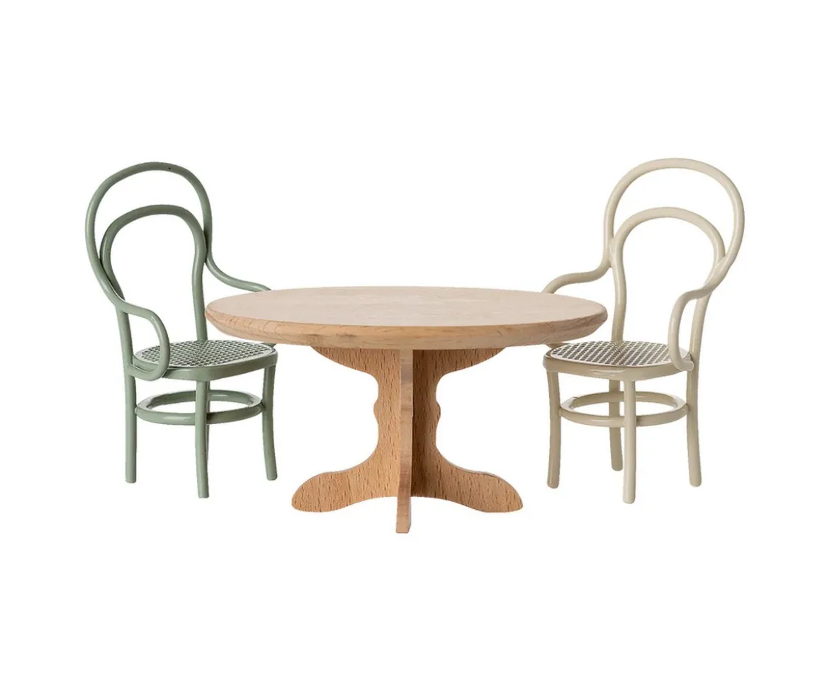 Mesita de Café Oval Ratón Natural Hermano/a Pequeños