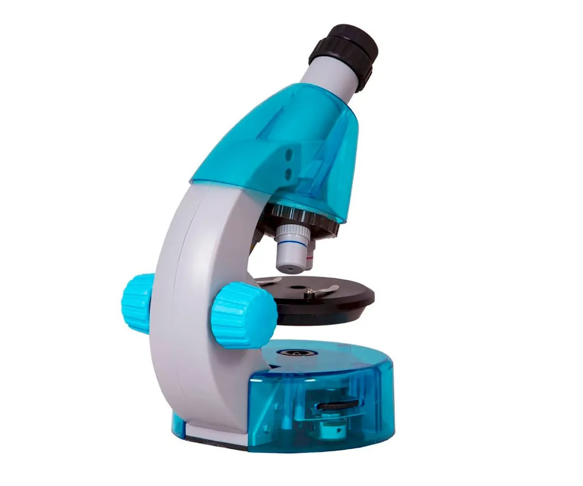 Microscopio Levenhuk LabZZ M101 Azul + Libro Educativo