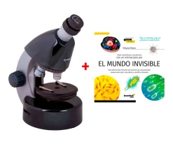 Microscopio Levenhuk LabZZ M101 Gris + Libro Educativo