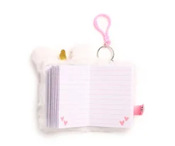 Mini Bloc de Notas de Peluche con Bolígrafo Unicornio Mágico