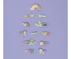 5 Mini Clips Dreamy Unicorn Clic Clacs
