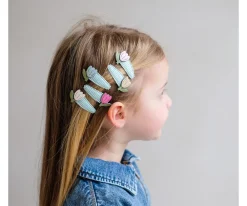 5 Mini Clips Tulip Stripe