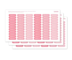 198 Mini Pegatinas para Objetos Pink