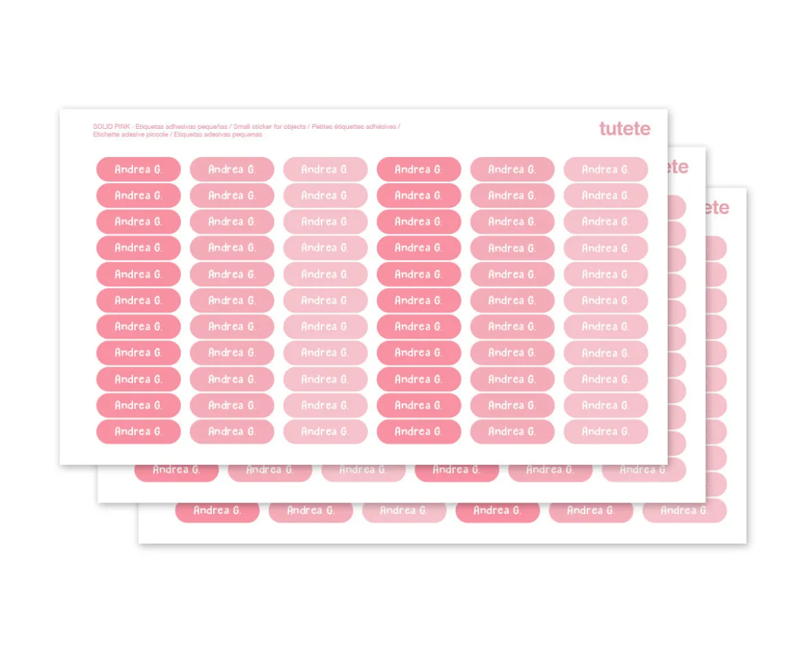 198 Mini Pegatinas para Objetos Pink