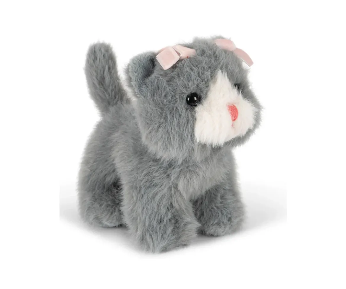 Mini Peluche Baby Animals Grey Cat