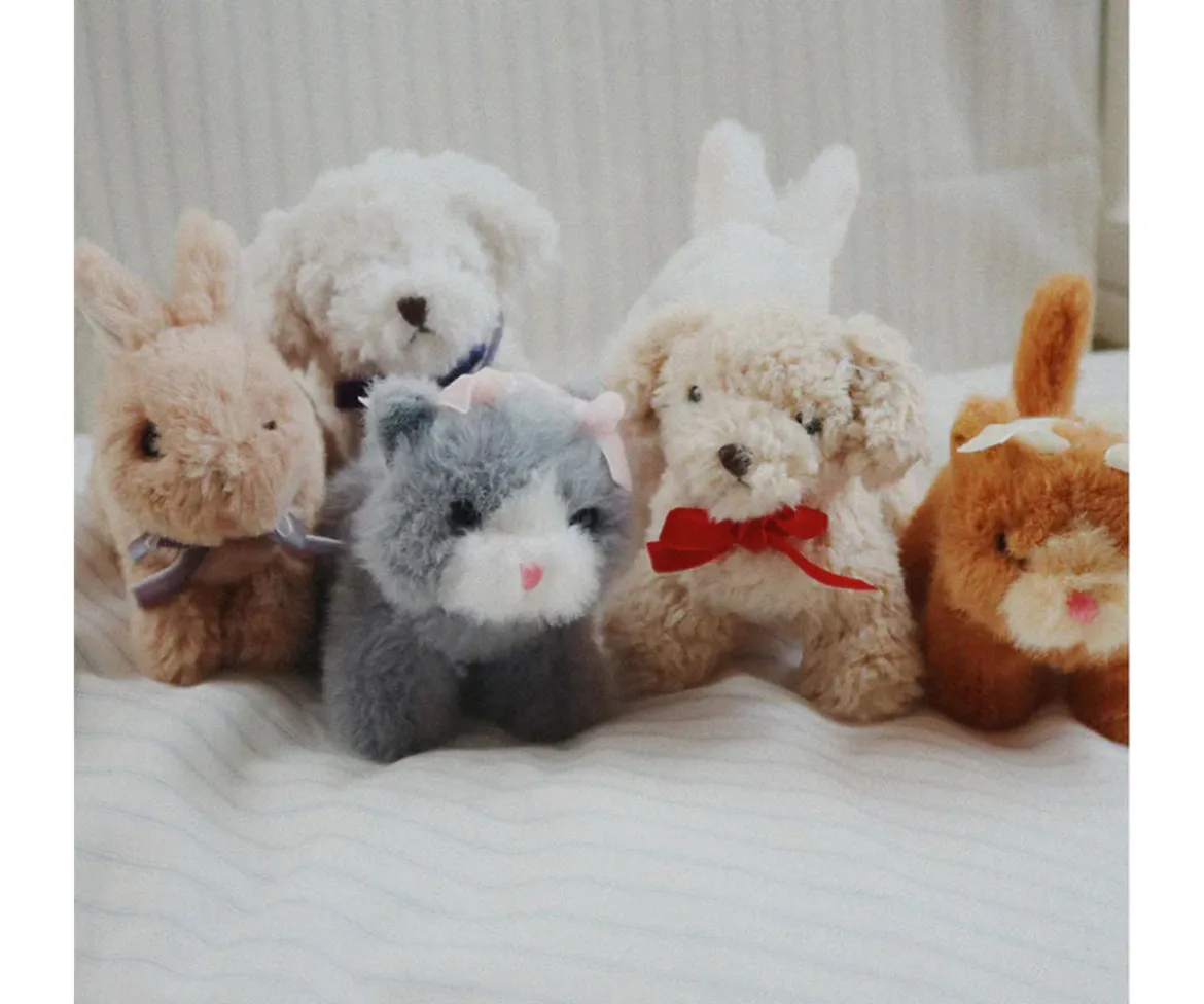 Mini Peluche Baby Animals Grey Cat