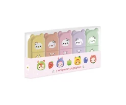 5 Mini Resaltadores Fruits Kawaii