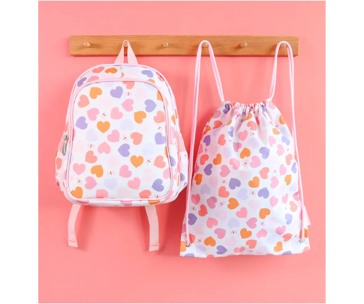 Mochila con Bolsillo Térmico Corazones
