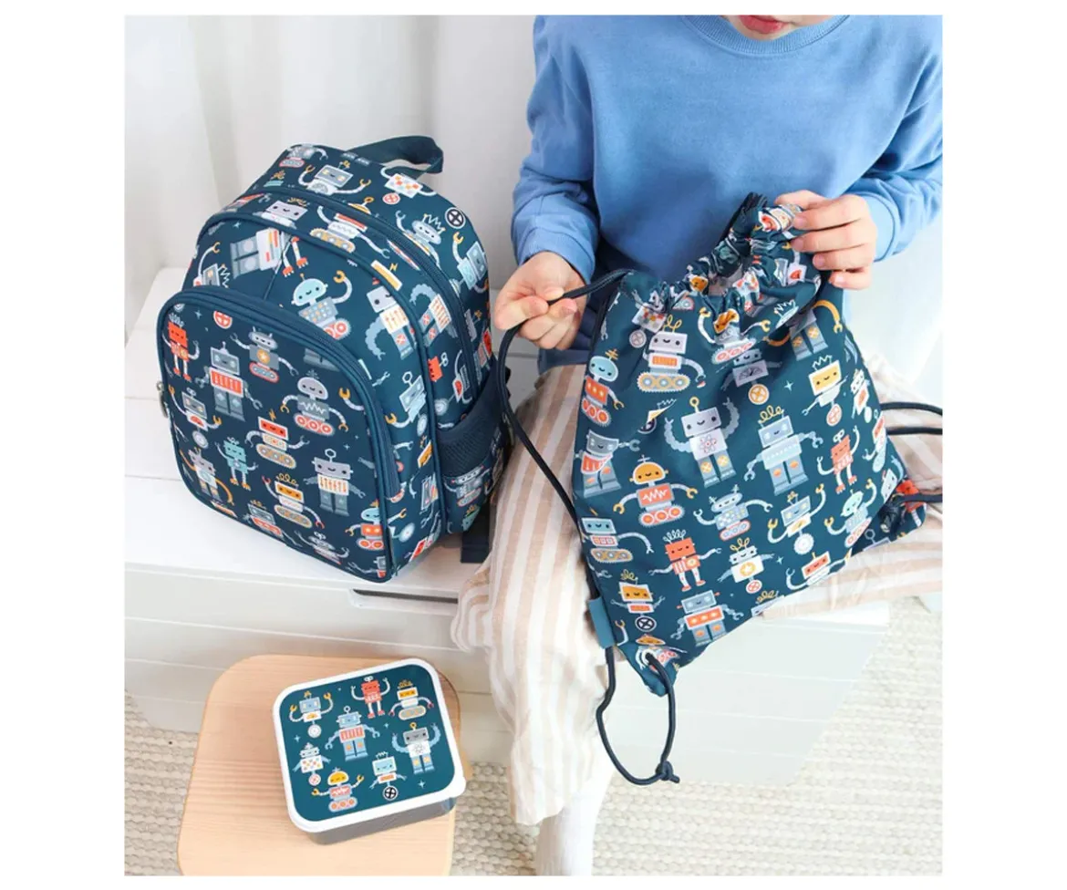 Mochila con Bolsillo Térmico Robots