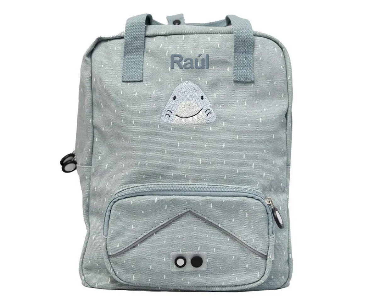 Mochila Escolar Grande Mr. Shark Personalizable