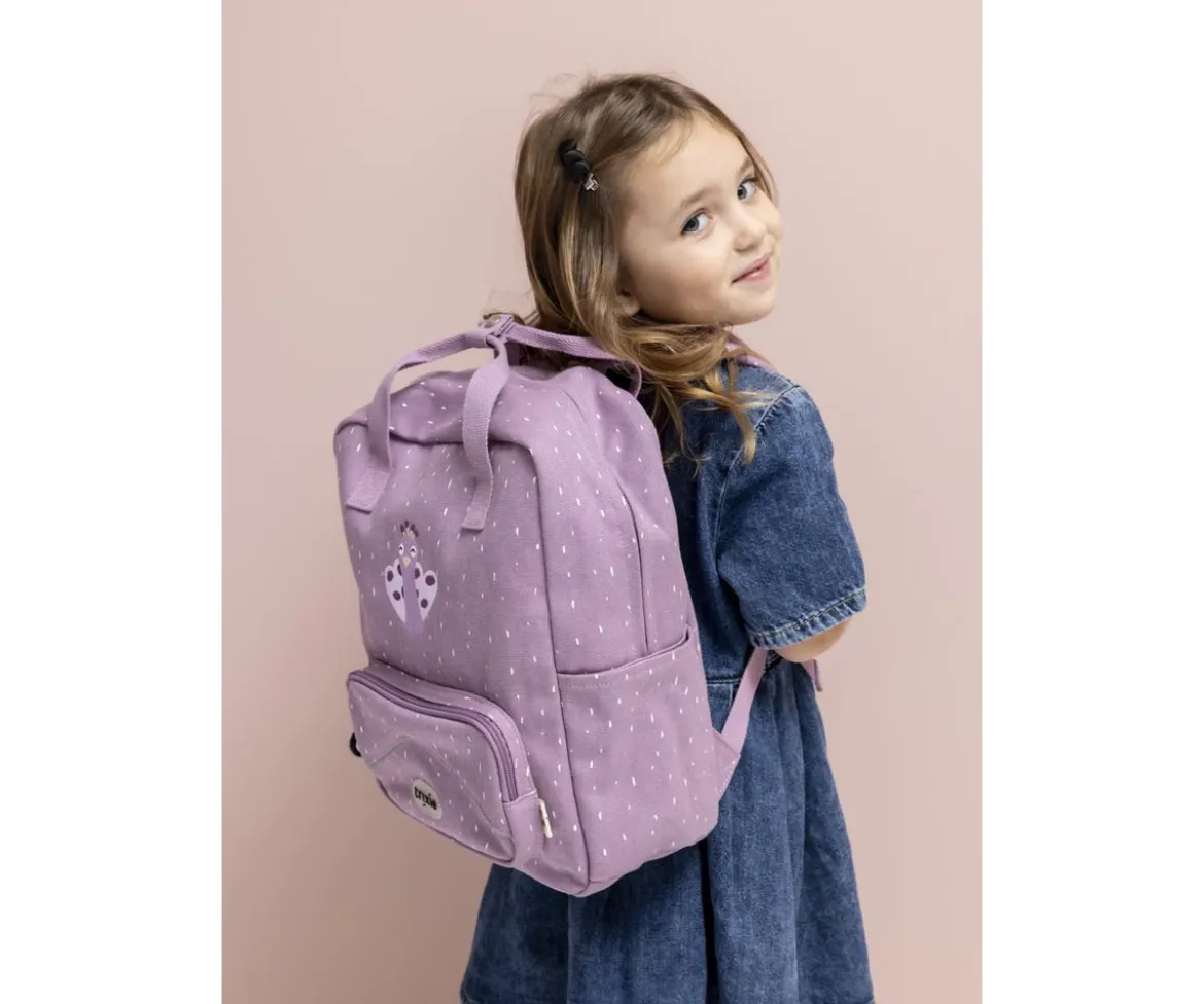Mochila Escolar Grande Mrs. Peacock Personalizable