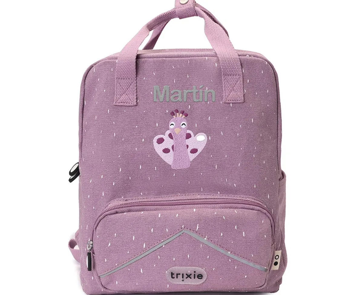 Mochila Escolar Grande Mrs. Peacock Personalizable