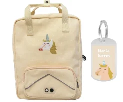 Mochila Escolar Grande Mrs. Unicorn con Llavero Personalizado