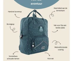 Mochila Escolar Grande Mr. Triceratops Personalizable