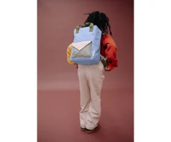 Mochila Escolar Mediana Personalizable Envelope Cloud Blue