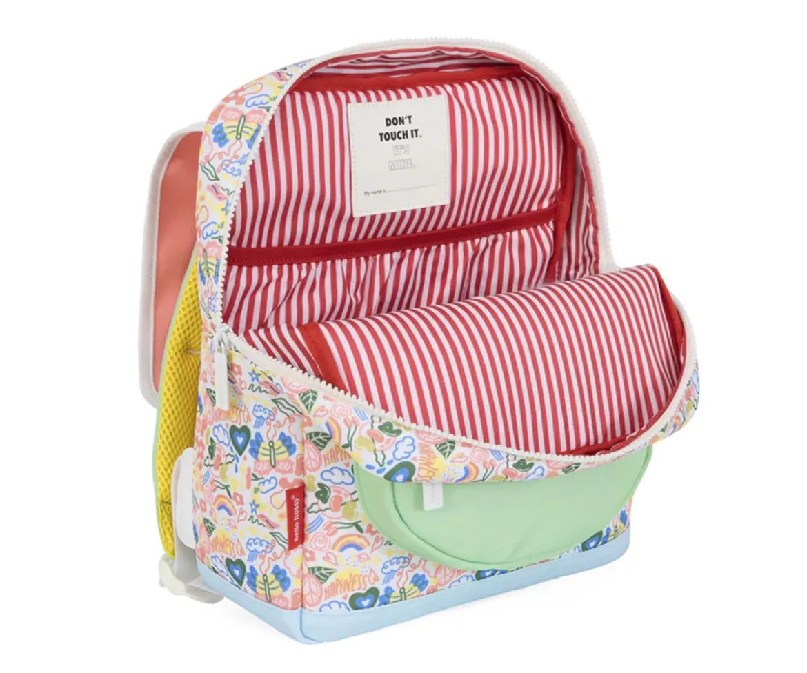 Mochila Escolar Solapa Happiness Personalizable