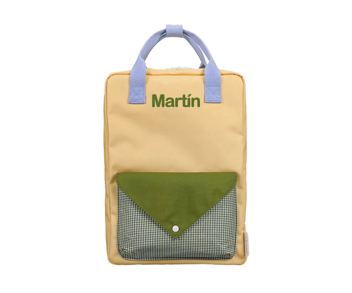 Mochila Grande Personalizable Sticky Lemon Envelope Twiggy Beige