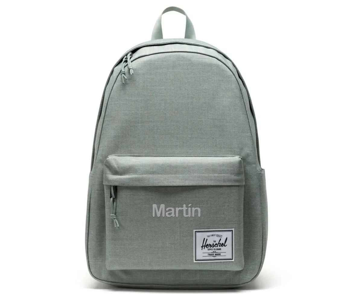 Mochila Herschel Classic XL Iceberg Green Crosshatch Personalizable