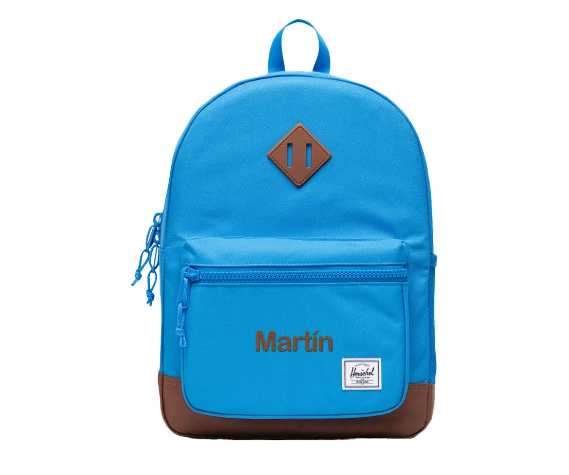 Mochila Herschel New Heritage Kids Personalizable French Blue Saddle Brown