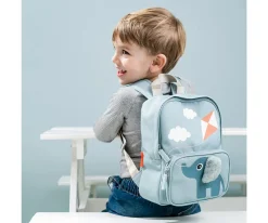 Mochila Infantil Canvas Elphee Blue Personalizable
