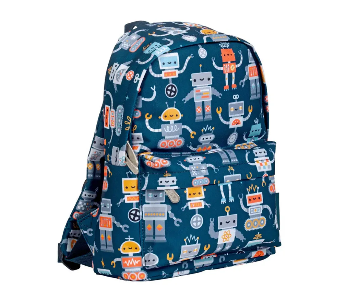 Mochila Infantil Mini Robots Personalizable