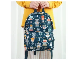 Mochila Infantil Mini Robots Personalizable