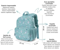 Mochila Infantil Pandas in Space Personalizable