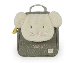 Mochila Infantil Ratoncito Topito Poppy Musgo Personalizable