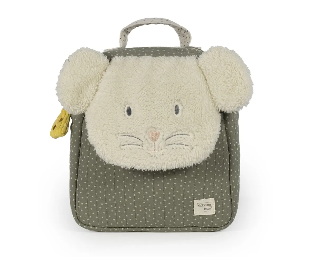 Mochila Infantil Ratoncito Topito Poppy Musgo Personalizable