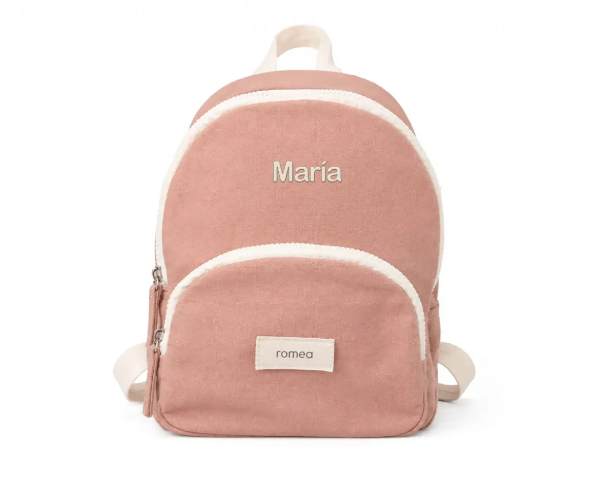 Mochila Infantil Romane Rose Poudré Personalizable