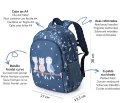 Mochila Mediana Magical Forest + Llavero Personalizable