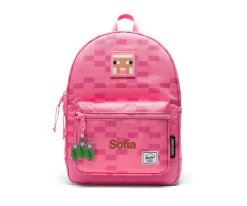 Mochila Minecraft Herschel New Heritage Kids Personalizable Pink Sheep