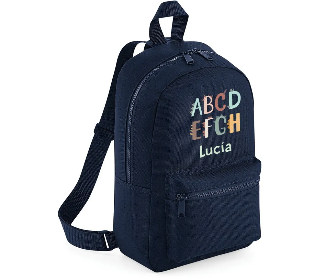 Mochila Mini Fashion Marino Personalizada Funny Letters