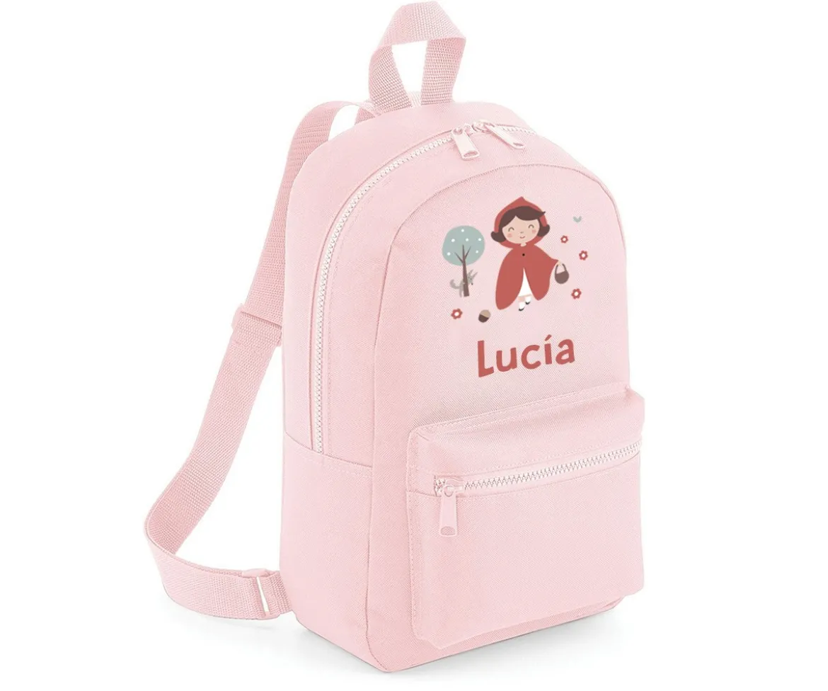 Mochila Mini Fashion Rosa Personalizada Little Red