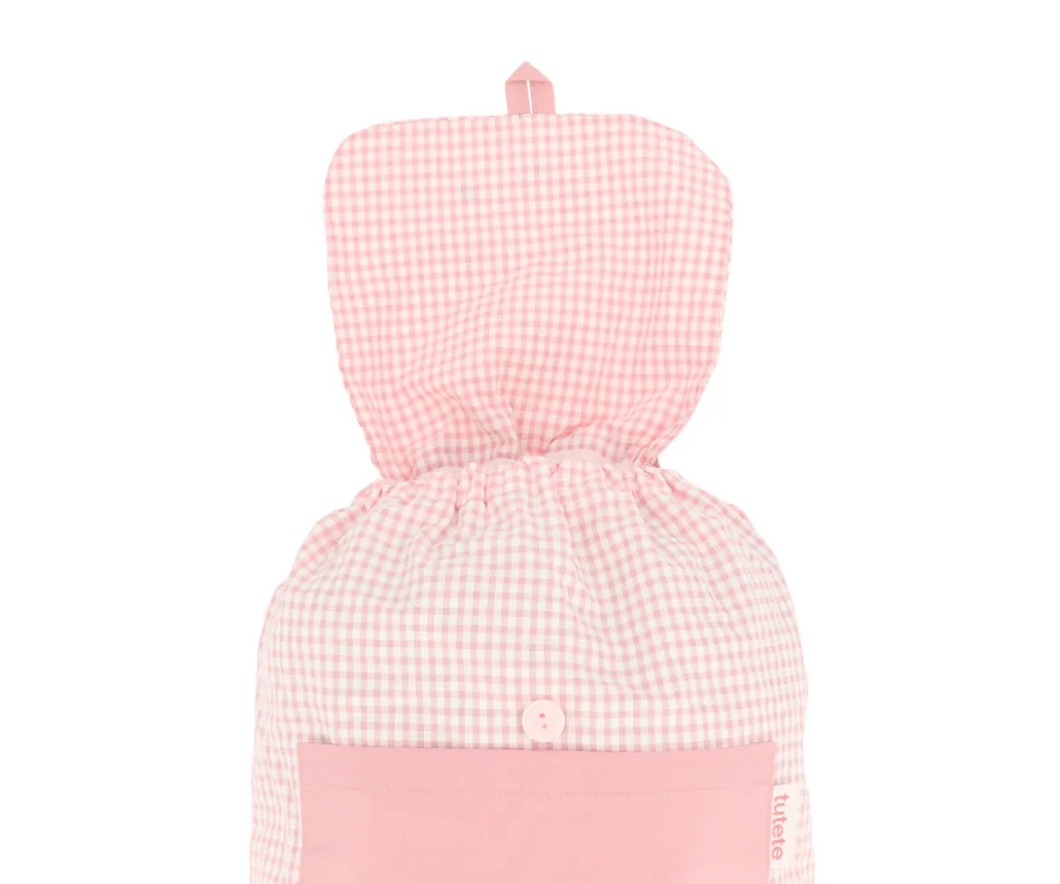 Mochila Pequeña Vichy Blossom Birds Personalizable