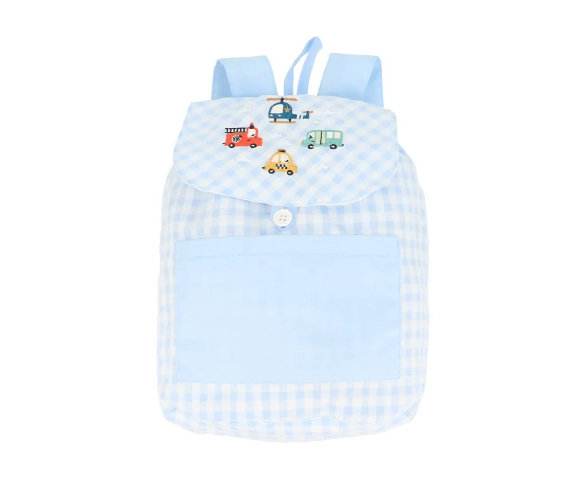 Mochila Pequeña Vichy City Cars Personalizable