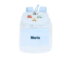 Mochila Pequeña Vichy City Cars Personalizable